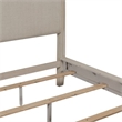 Pemberly Row King Upholstered Bed Frame with Scooped Crown in Sanctuary White