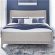 Pemberly Row King Upholstered Bed Frame with Scooped Crown in Sanctuary White