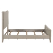 Pemberly Row Queen Upholstered Bed Frame Rubberwood Sanctuary White Finish