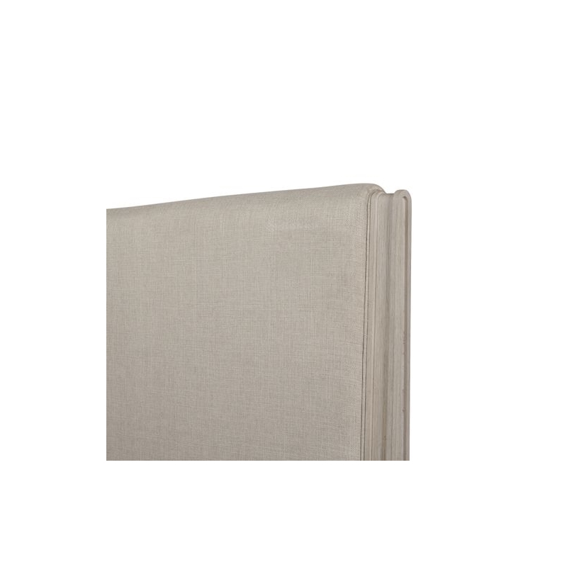 Pemberly Row Queen Upholstered Bed Frame Rubberwood Sanctuary White Finish
