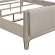 Pemberly Row Queen Upholstered Bed Frame Rubberwood Sanctuary White Finish