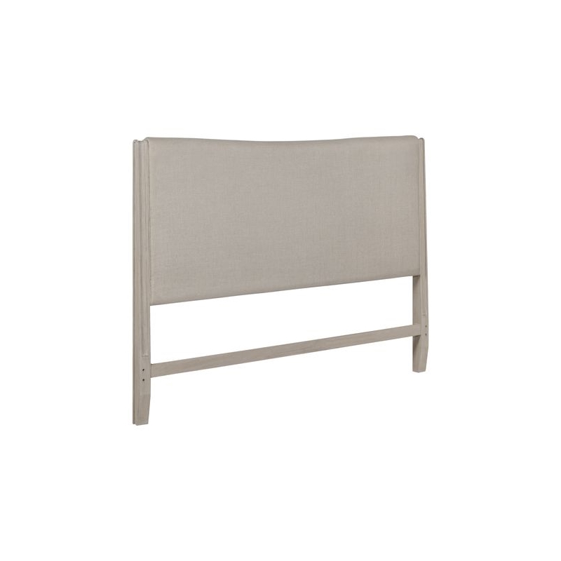 Pemberly Row King Upholstered Panel Bed Headboard in Sanctuary White