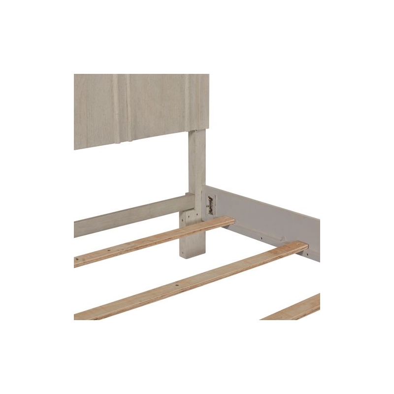 Pemberly Row California King Panel Bed Frame in Sanctuary White