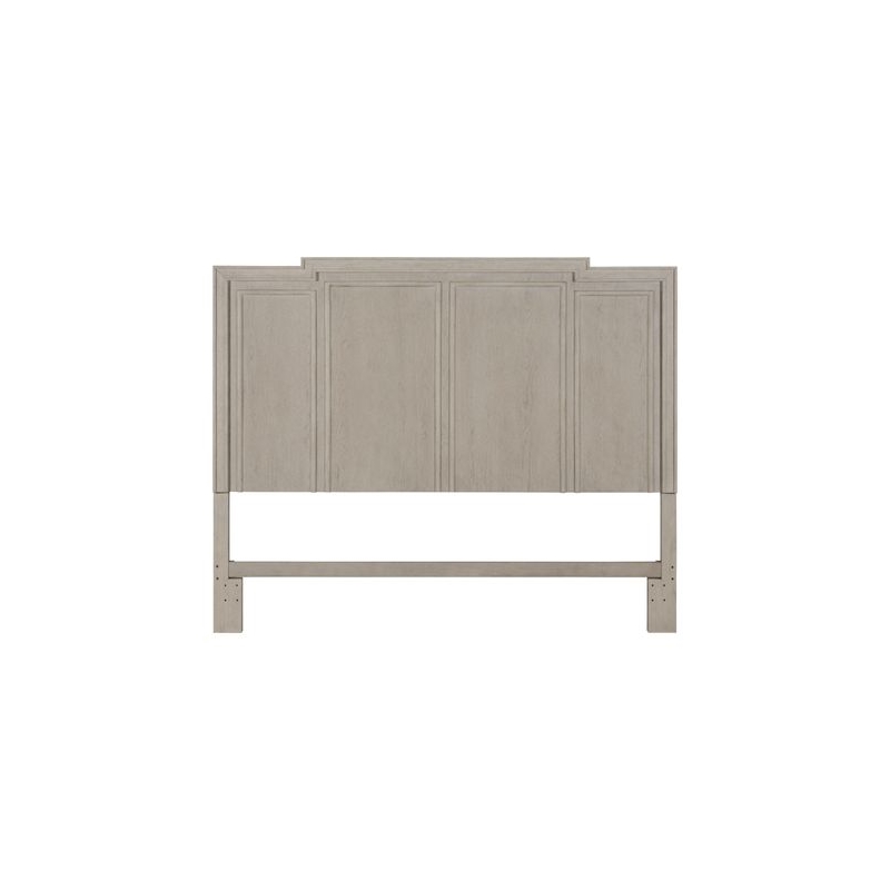 Pemberly Row Queen Panel Bed Headboard with Crown Molding in Sanctuary White
