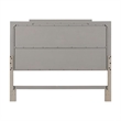 Pemberly Row Queen Panel Bed Headboard with Crown Molding in Sanctuary White