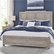 Pemberly Row Queen Panel Bed Headboard with Crown Molding in Sanctuary White