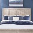 Pemberly Row Queen Panel Bed Headboard with Crown Molding in Sanctuary White