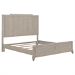 Pemberly Row King Panel Bed Frame with Crown Molding in Sanctuary White