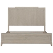 Pemberly Row King Panel Bed Frame with Crown Molding in Sanctuary White