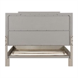 Pemberly Row King Panel Bed Frame with Crown Molding in Sanctuary White