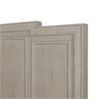 Pemberly Row King Panel Bed Frame with Crown Molding in Sanctuary White
