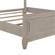 Pemberly Row King Panel Bed Frame with Crown Molding in Sanctuary White