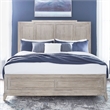 Pemberly Row King Panel Bed Frame with Crown Molding in Sanctuary White