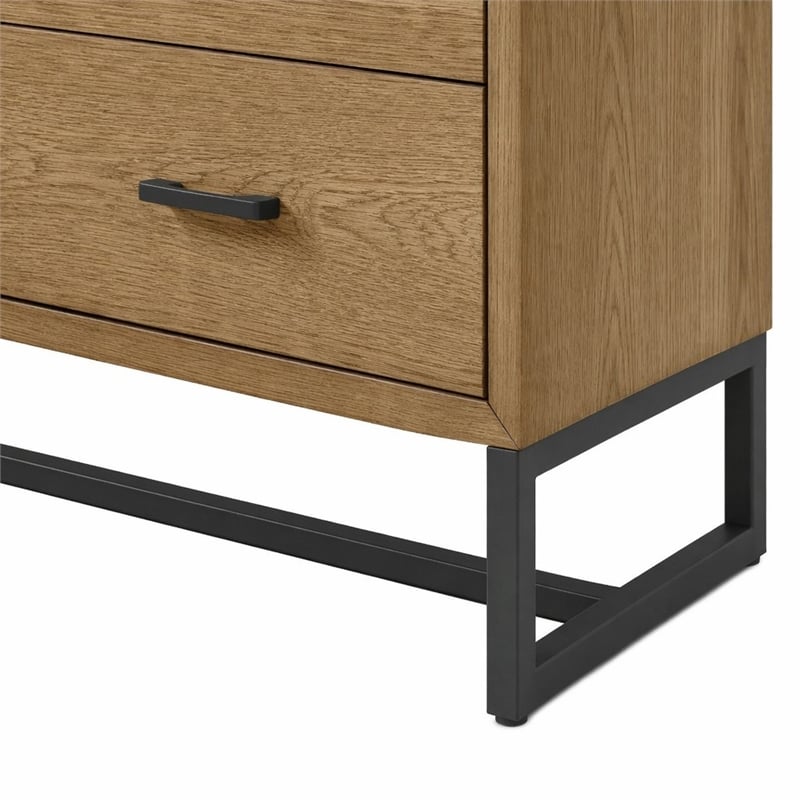 Pemberly Row Nightstand with Dovetail Drawers and Glides in Cloud White