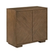 Pemberly Row 2 Door Accent Cabinet with Reeded Pattern in Brown