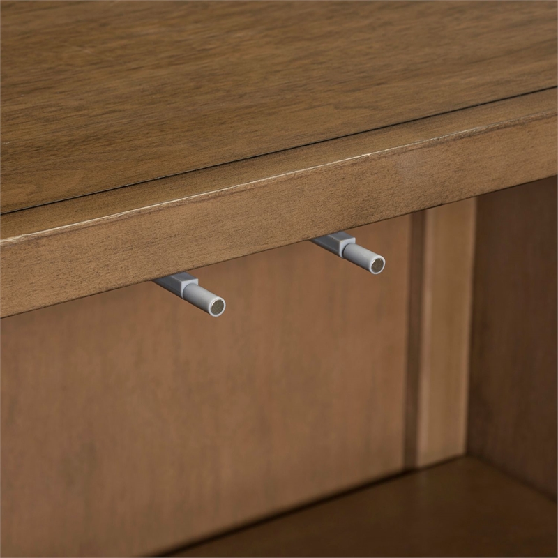 Pemberly Row 2 Door Accent Cabinet with Reeded Pattern in Brown