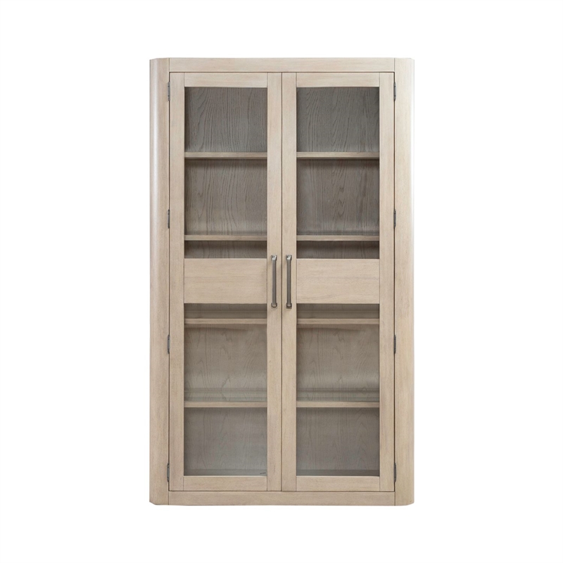 Pemberly Row Bunching Display Cabinet with LED Lighting in White