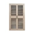 Pemberly Row Bunching Display Cabinet with LED Lighting in White