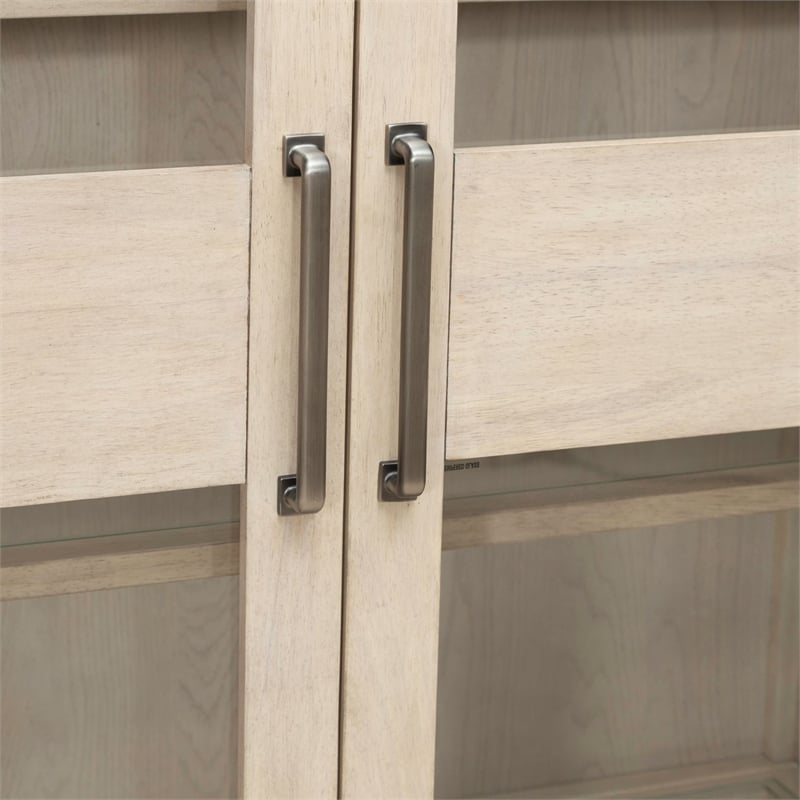 Pemberly Row Bunching Display Cabinet with LED Lighting in White