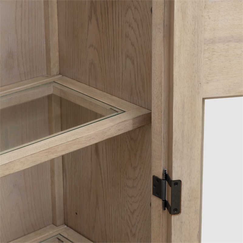 Pemberly Row Bunching Display Cabinet with LED Lighting in White