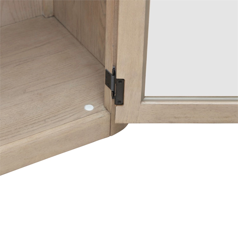 Pemberly Row Bunching Display Cabinet with LED Lighting in White
