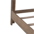 Pemberly Row King Shelter Bed Frame with Upholstered Panels in Brown