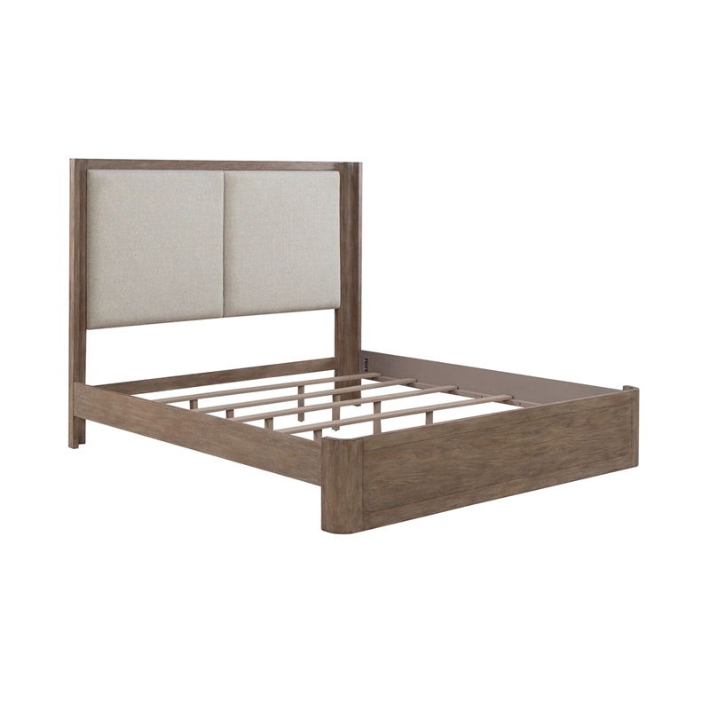 Pemberly Row King Shelter Bed Dresser Mirror Chest and Nightstand