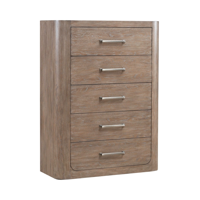 Pemberly Row King Shelter Bed Dresser Mirror Chest and Nightstand