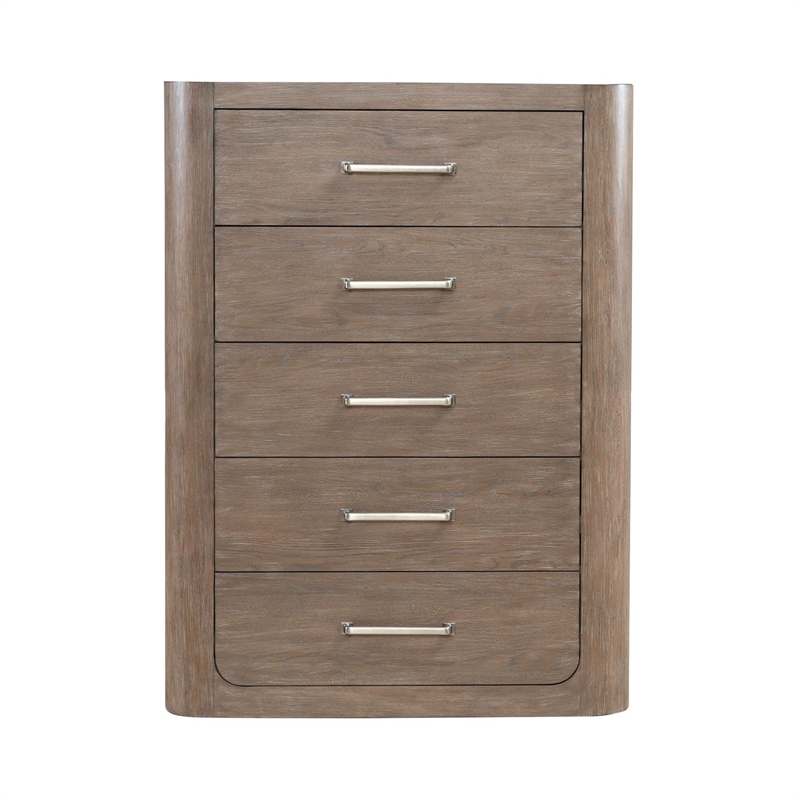Pemberly Row King Shelter Bed Dresser Mirror Chest and Nightstand