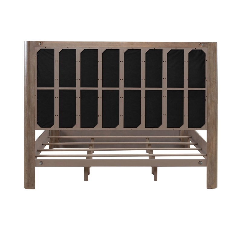Pemberly Row King Shelter Bed Dresser Mirror Chest and Nightstand