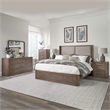 Pemberly Row King Shelter Bed Dresser Mirror Chest and Nightstand