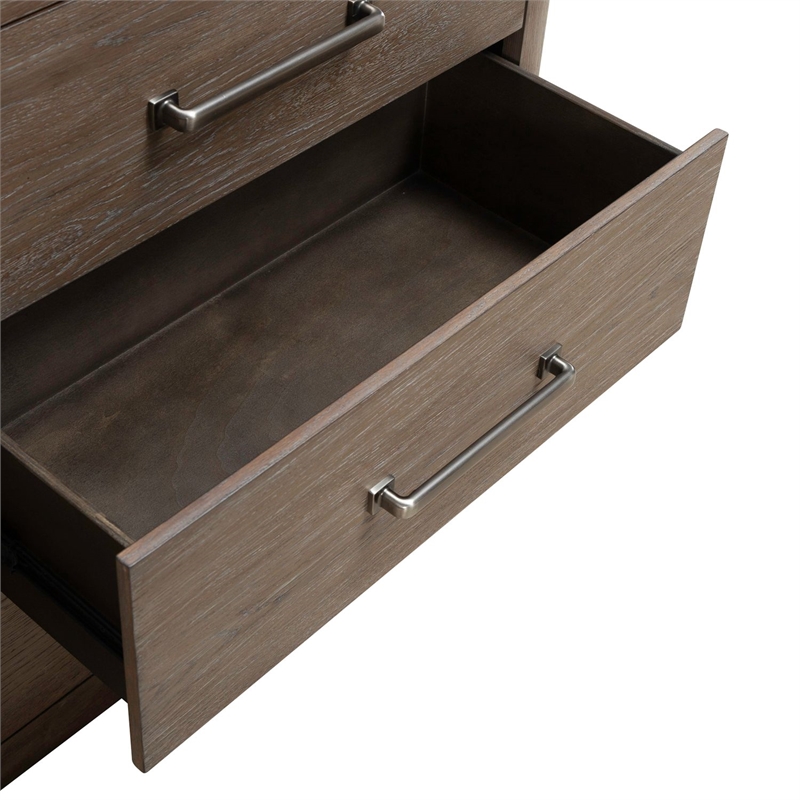 Pemberly Row 6-Drawer Bedroom Dresser with Cedar Lined Storage in Brown