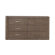 Pemberly Row 6-Drawer Bedroom Dresser with Cedar Lined Storage in Brown