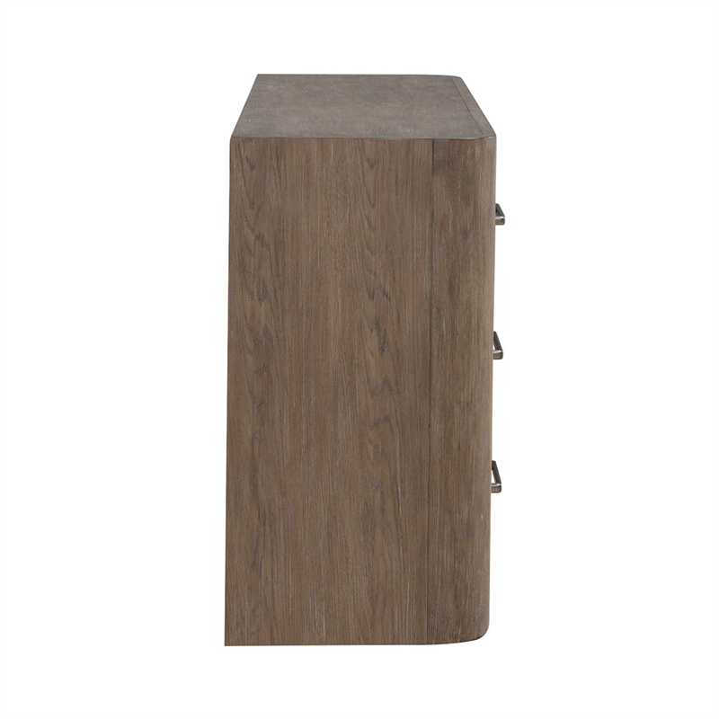 Pemberly Row 6-Drawer Bedroom Dresser with Cedar Lined Storage in Brown