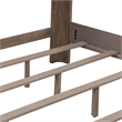 Pemberly Row Queen Shelter Bed Frame with Upholstered Panels in Brown