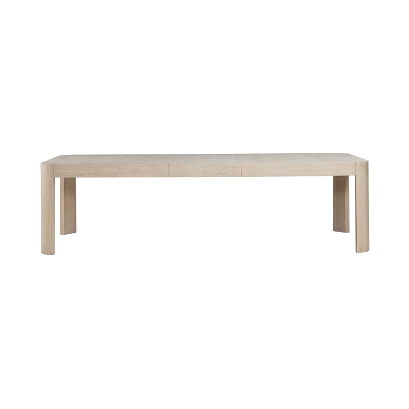 Pemberly Row 7 Piece Rectangular Dining Table Set with Leaf in White