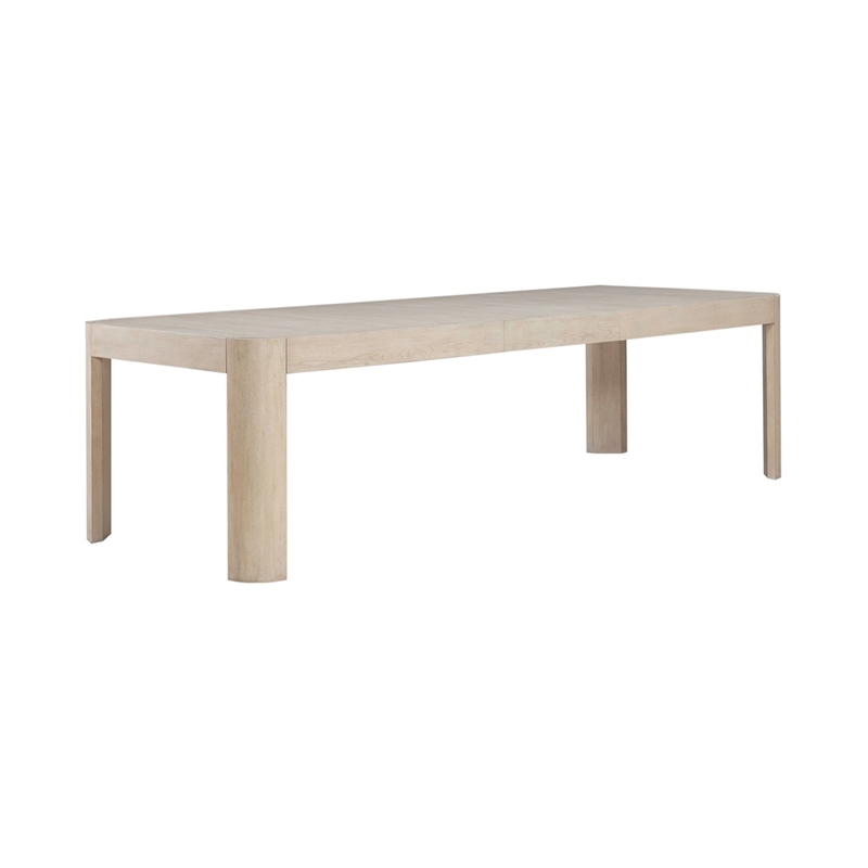 Pemberly Row 7 Piece Rectangular Dining Table Set with Leaf in White