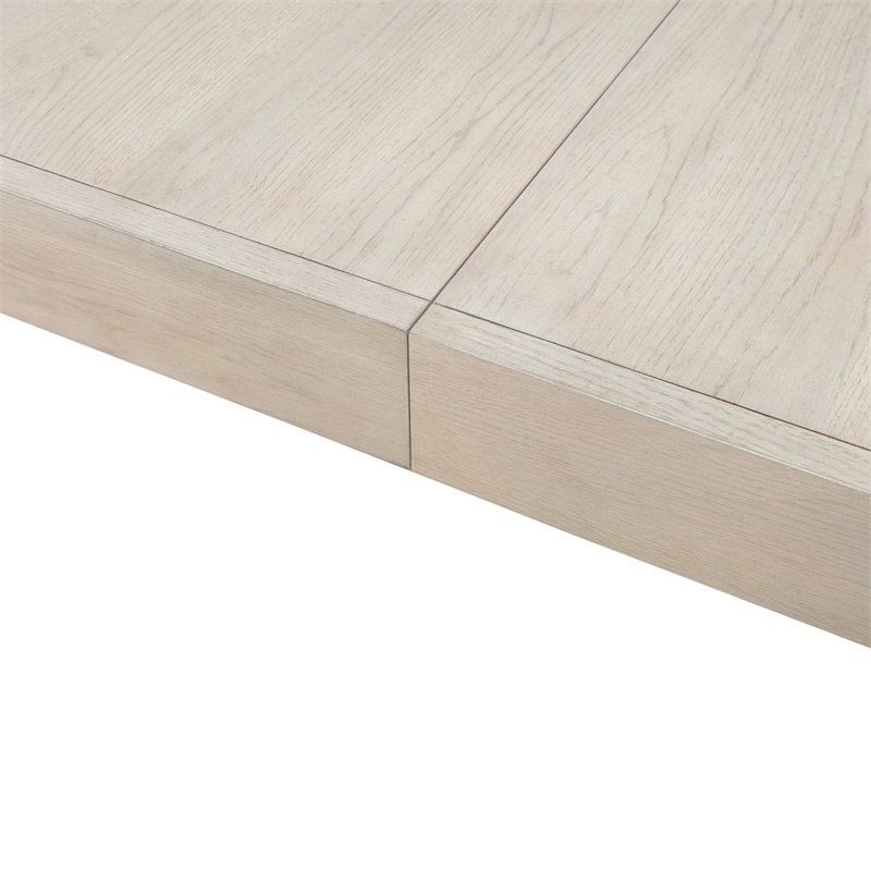 Pemberly Row 7 Piece Rectangular Dining Table Set with Leaf in White