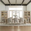 Pemberly Row 9 Piece Rectangular Dining Table Set with Leaf in White