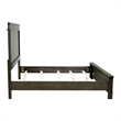 Pemberly Row California King Panel Bed with Planked Headboard in Brown