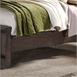 Pemberly Row California King Panel Bed with Planked Headboard in Brown