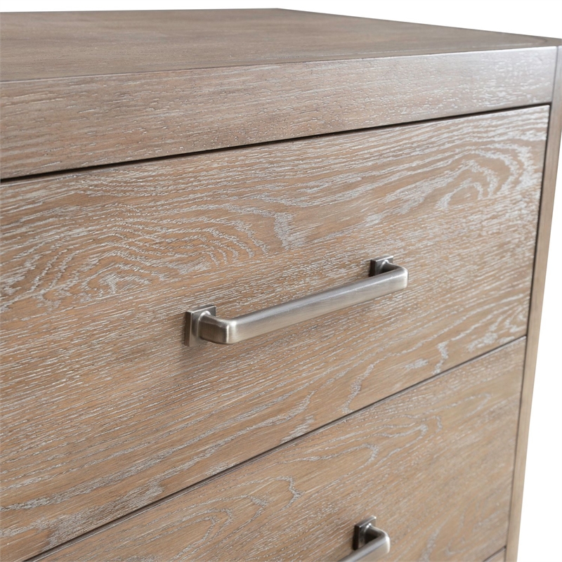 Pemberly Row Queen Shelter Bed Dresser Mirror Chest and Nightstand