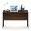 Pemberly Row 47 Inch Computer Desk with Cord Grommet in Modern Walnut