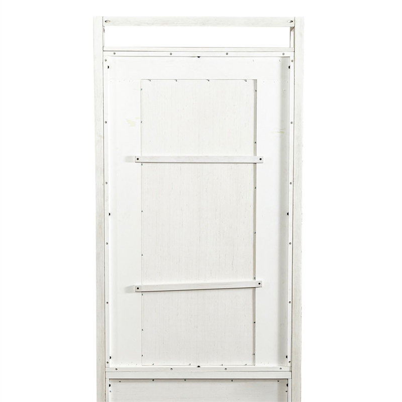 Pemberly Row 2 Piece Mirror Hall Tree Storage Set with Drawer in White