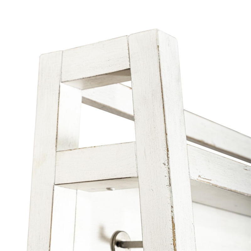 Pemberly Row 2 Piece Mirror Hall Tree Storage Set with Drawer in White