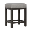 Pemberly Row Upholstered Console Stool Set of 3 with Padded Seat in Gray