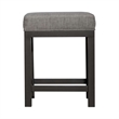 Pemberly Row Upholstered Console Stool Set of 3 with Padded Seat in Gray