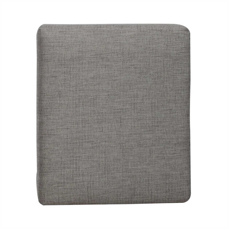 Pemberly Row Upholstered Console Stool Set of 3 with Padded Seat in Gray