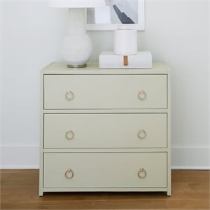 Pemberly Row 3 Drawer Accent Cabinet with Full Extension Guides in Green