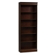 Pemberly Row Jr Executive 84 Inch Bookcase with Adjustable Shelves in Cognac